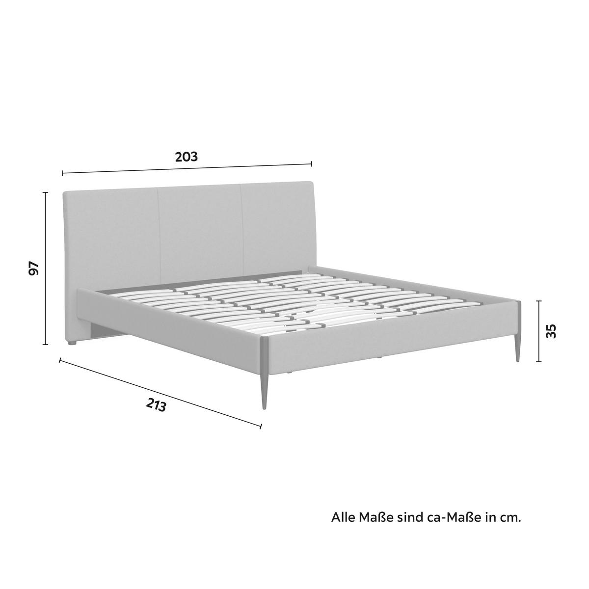 Čalúnená posteľ MELISA 180x200 cm, sivá - čierna/sivá, Modern, kov/drevo (180/200cm) - Bessagi Home