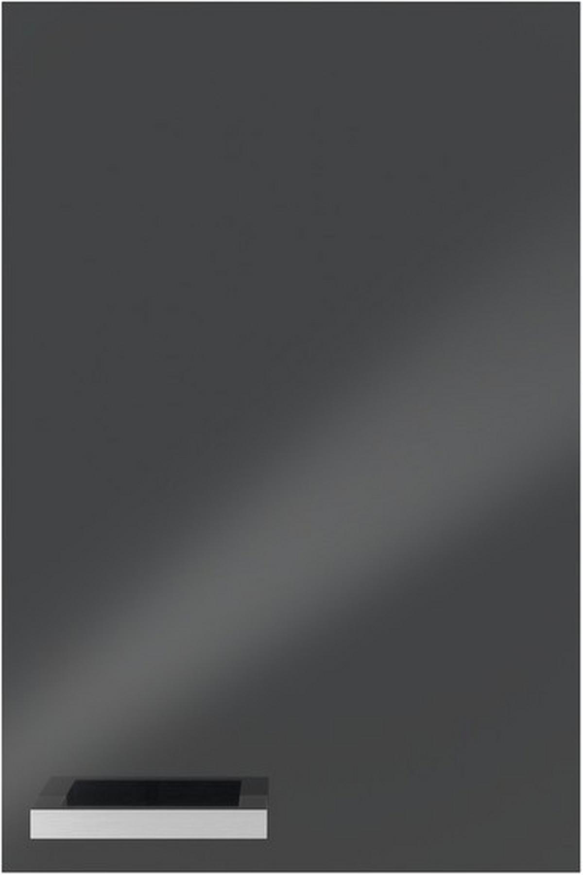 Eckküche Ip4050 Ohne Geräte 320x185 Cm Schwarz/graphitf. - Schwarz Hochglanz/Graphitfarben, Basics (320/185cm)