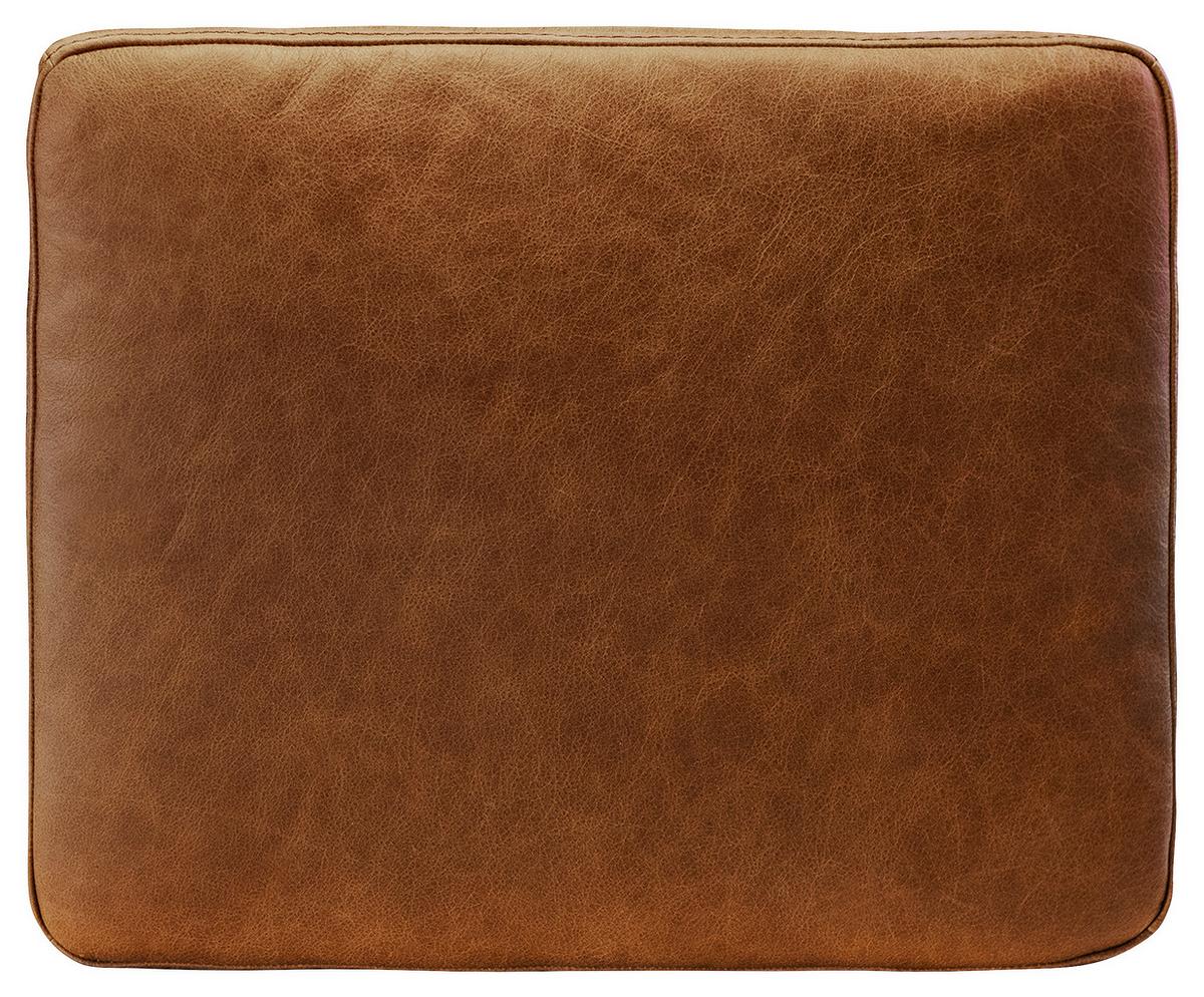 Zierkissen Spring Echtleder Cognac, B: 52 cm - Cognac, Design, Leder (52/42/7cm) - Livetastic