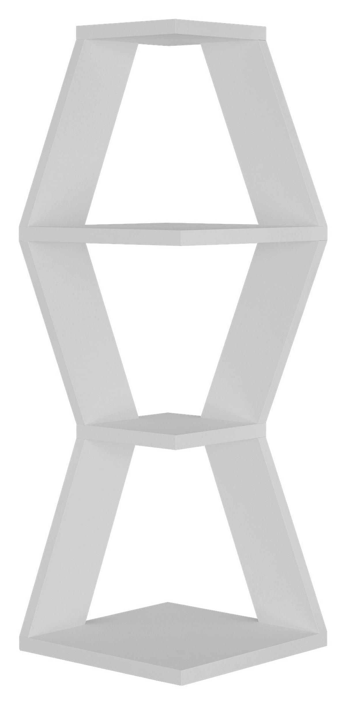 Wandboard Sablor Regal - Weiß, Design, Holzwerkstoff (30/86/30cm) - Livetastic