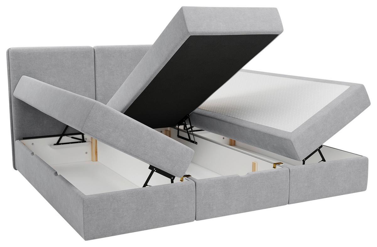 Familienbett Domino Combo Mit Bettkasten, Dunkelgrau 270x200 - Dunkelgrau/Schwarz, MODERN, Holz/Holzwerkstoff (270/200cm) - MID.YOU