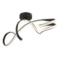 LED-Deckenleuchte 67341ds Swirl - Klar/Schwarz, Design, Kunststoff/Metall (90,8/28/33cm) - Globo