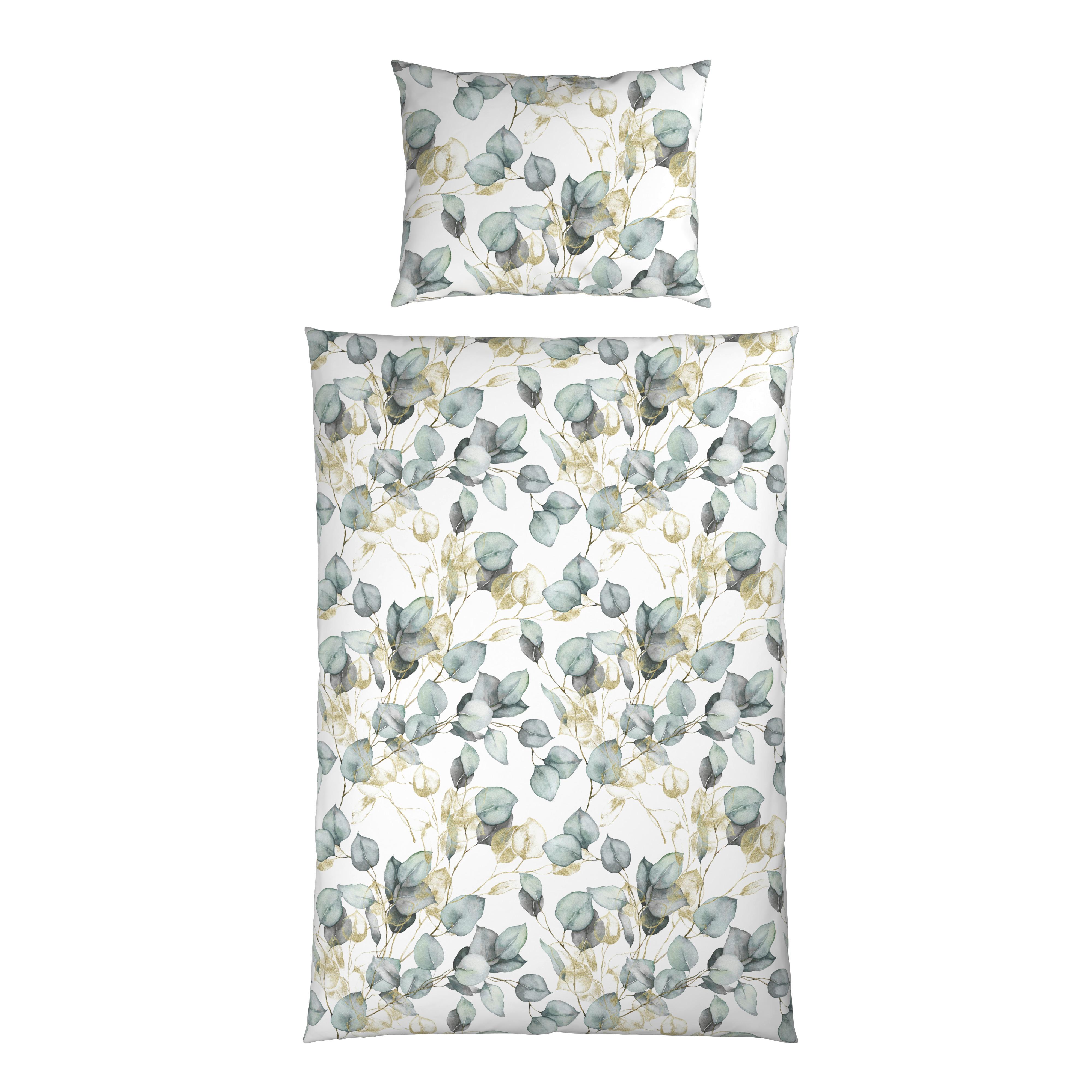 Bettwäsche Natalia - Türkis/Braun, ROMANTIK / LANDHAUS, Textil - James Wood
