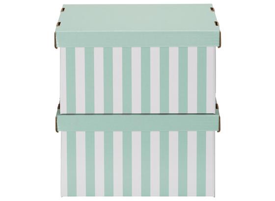 Box S Krytom Jimmy - biela/zelená, kartón (34/18/25cm) - Mömax modern living Box S Krytom Jimmy - biela/zelená, kartón (34/18/25cm) - Mömax modern living