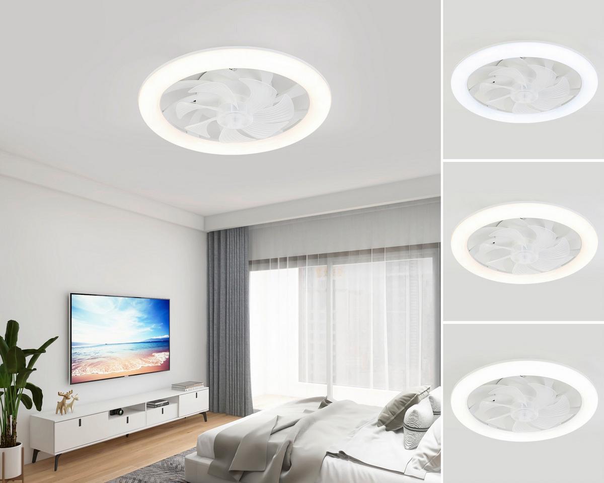 Deckenventilator Carl - Weiß, Basics, Kunststoff (48/12cm) - Luca Bessoni