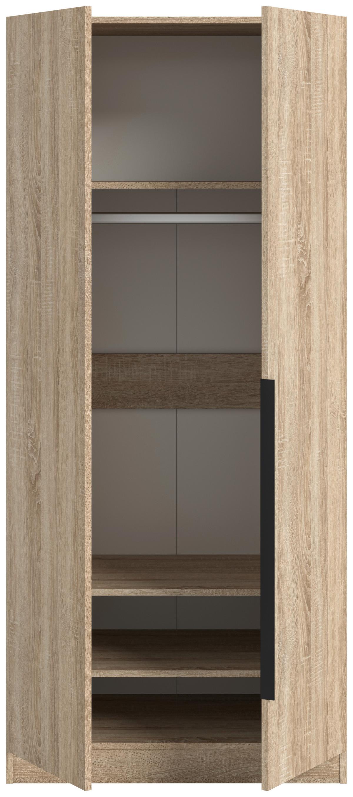 Drehtürenschrank Kopenhagen Sonoma Eiche B: 80 Cm - Sonoma Eiche, MODERN, Holzwerkstoff (80/181/52cm) - MID.YOU