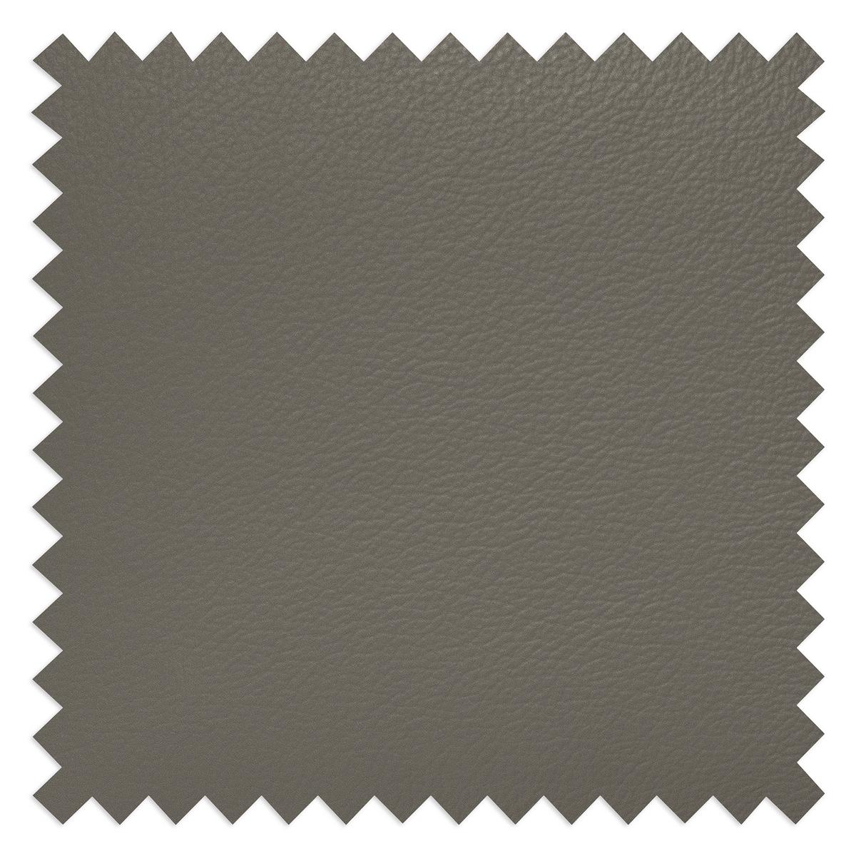 Schlafsofa Aloe Echtleder Schlammfarben B: 204 cm - Schlammfarben/Silberfarben, Design, Leder (204/84/104cm) - Livetastic
