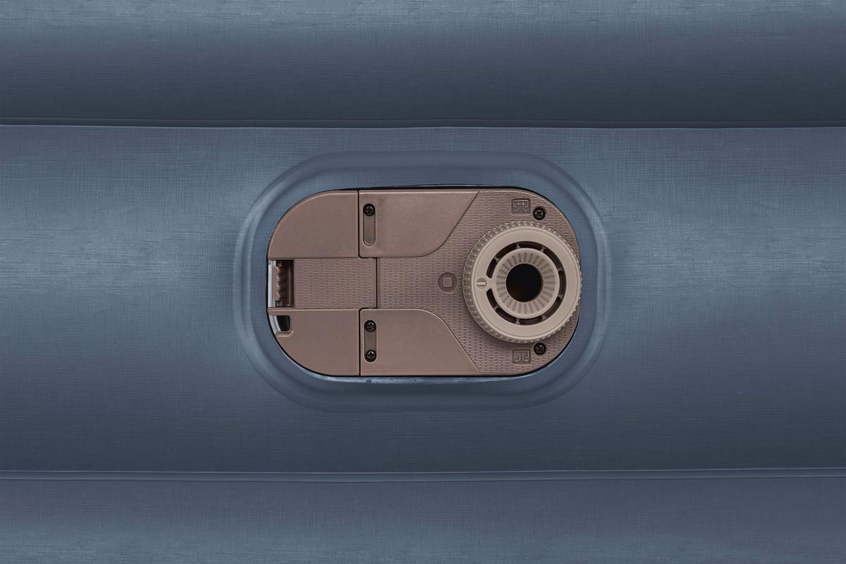 Luftbett Nadine 226x152x82 cm Bis 300kg, inkl. Pumpe - Dunkelblau/Grau, KONVENTIONELL, Kunststoff/Metall - Bestway