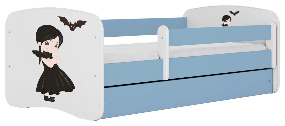 Kinder-/Juniorbett Babydreams inkl. Matratze 80x160 - Blau/Birkefarben, MODERN, Holz/Holzwerkstoff (80/160cm) - MID.YOU