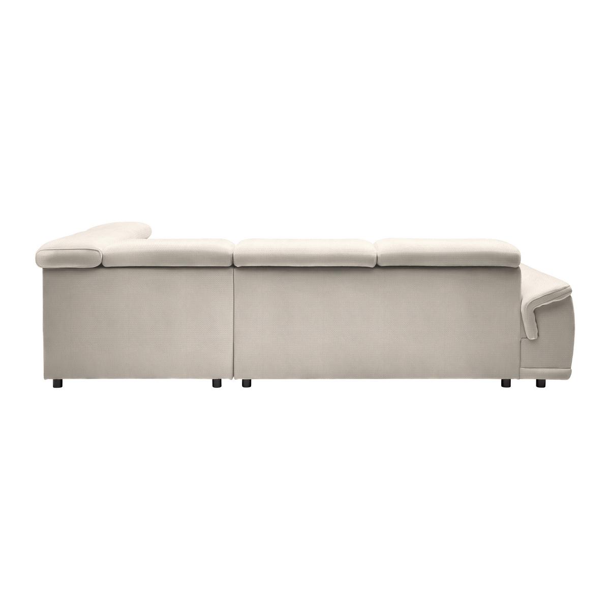 Rohová sedačka GRINALDI, pravá, perleťová - černá/perleť, Moderní, textil/plast (283/206cm) - Premium Living
