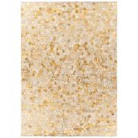 Lederteppich Ravi 400 - Goldfarben, KONVENTIONELL, Leder (160/230cm)