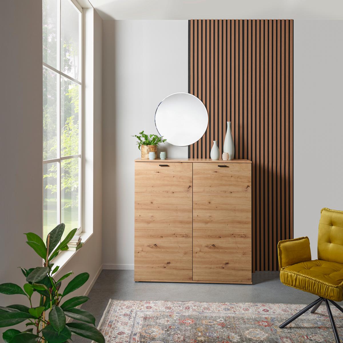 Akustikpaneel Josef - Walnussfarben, MODERN, Holzwerkstoff/Kunststoff (60/120/2cm)