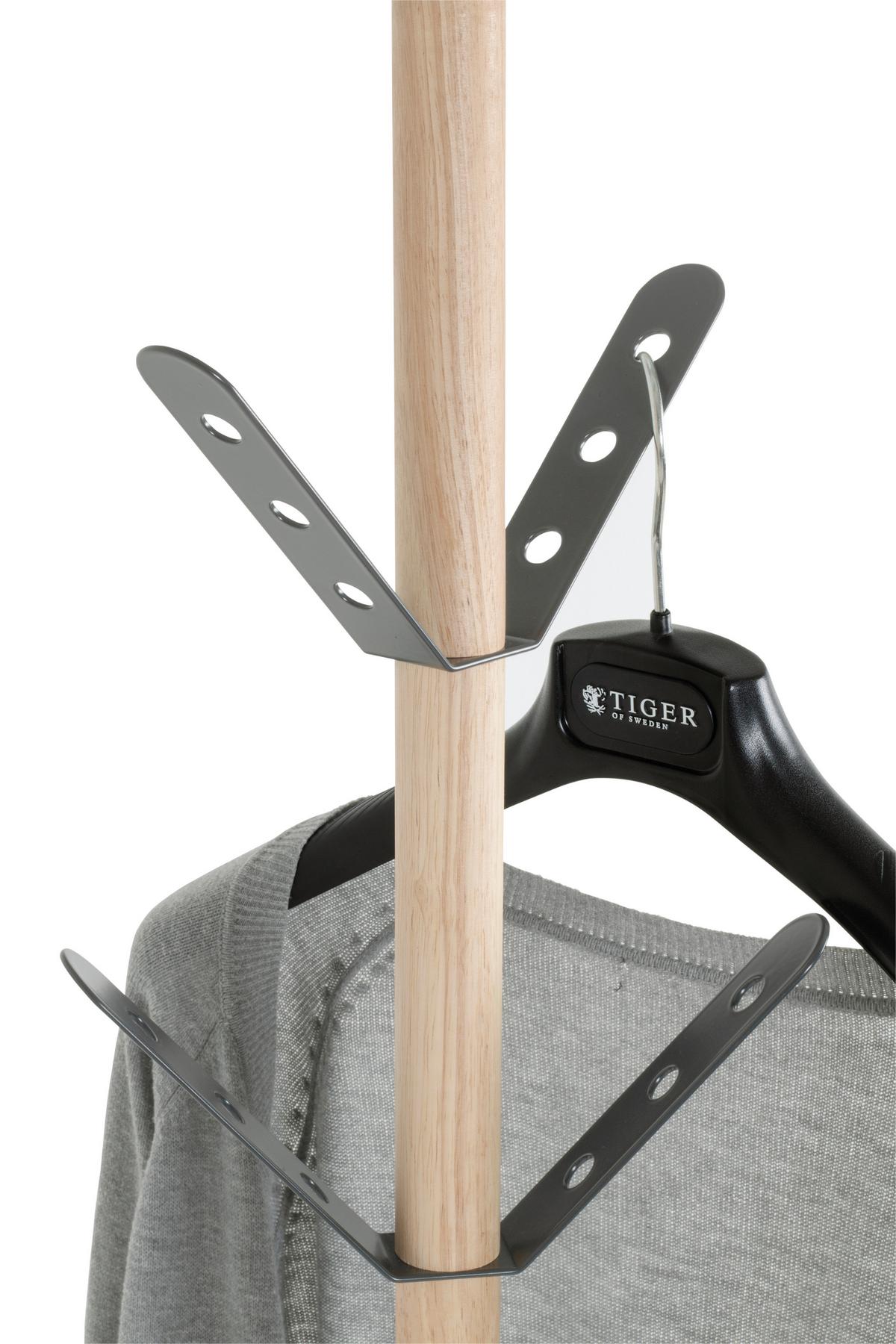 Kleiderständer Rom - Anthrazit/Schwarz, MODERN, Holz/Stein (35/179cm)