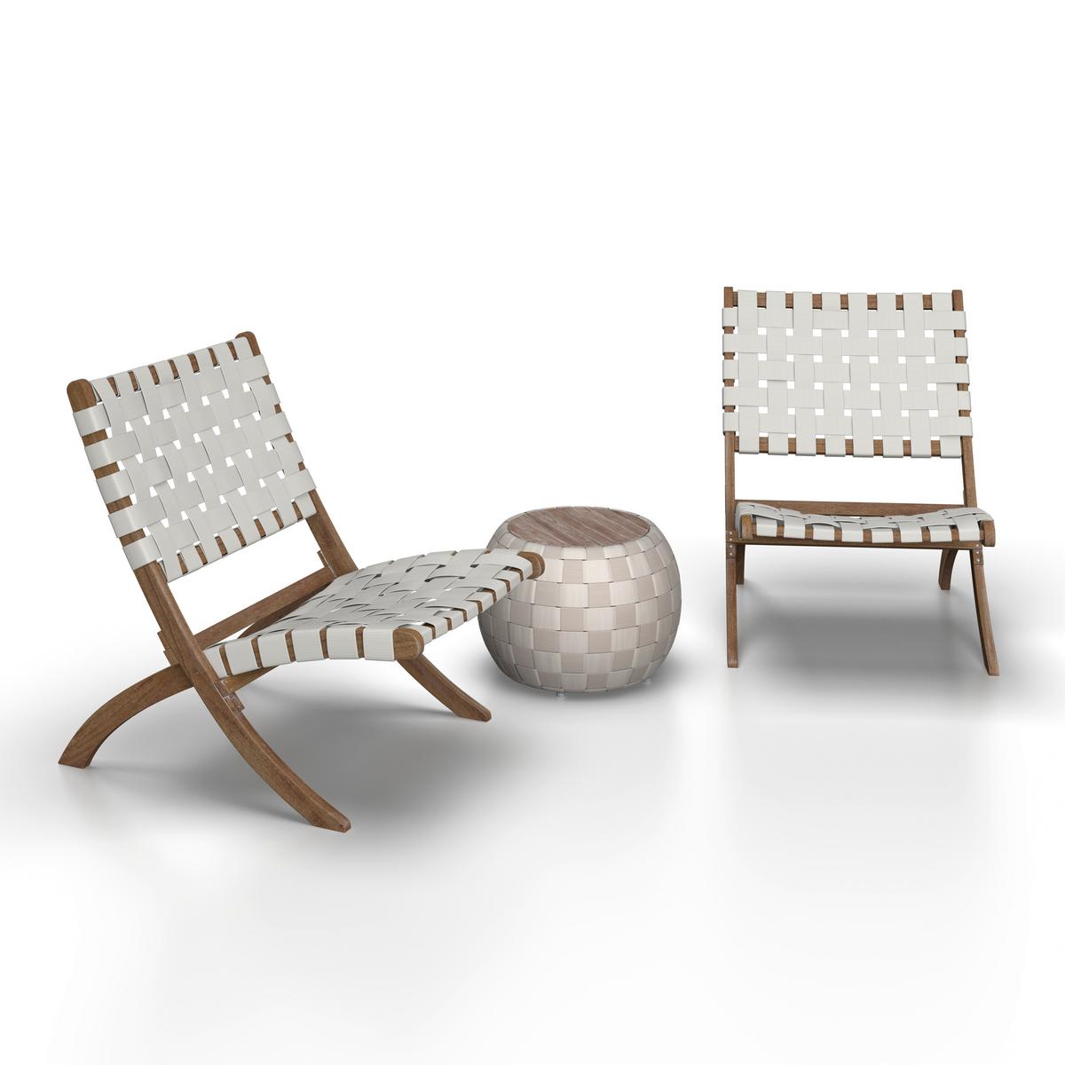 SADA NA BALKON PHILINA - krémová/barvy akácie, Moderní, dřevo/textil - Bessagi Garden