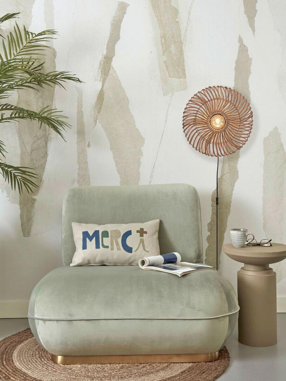 Wandleuchte Zanzibar/W/4012/N - Naturfarben, Trend, Naturmaterialien (40/12cm) - Good & Mojo