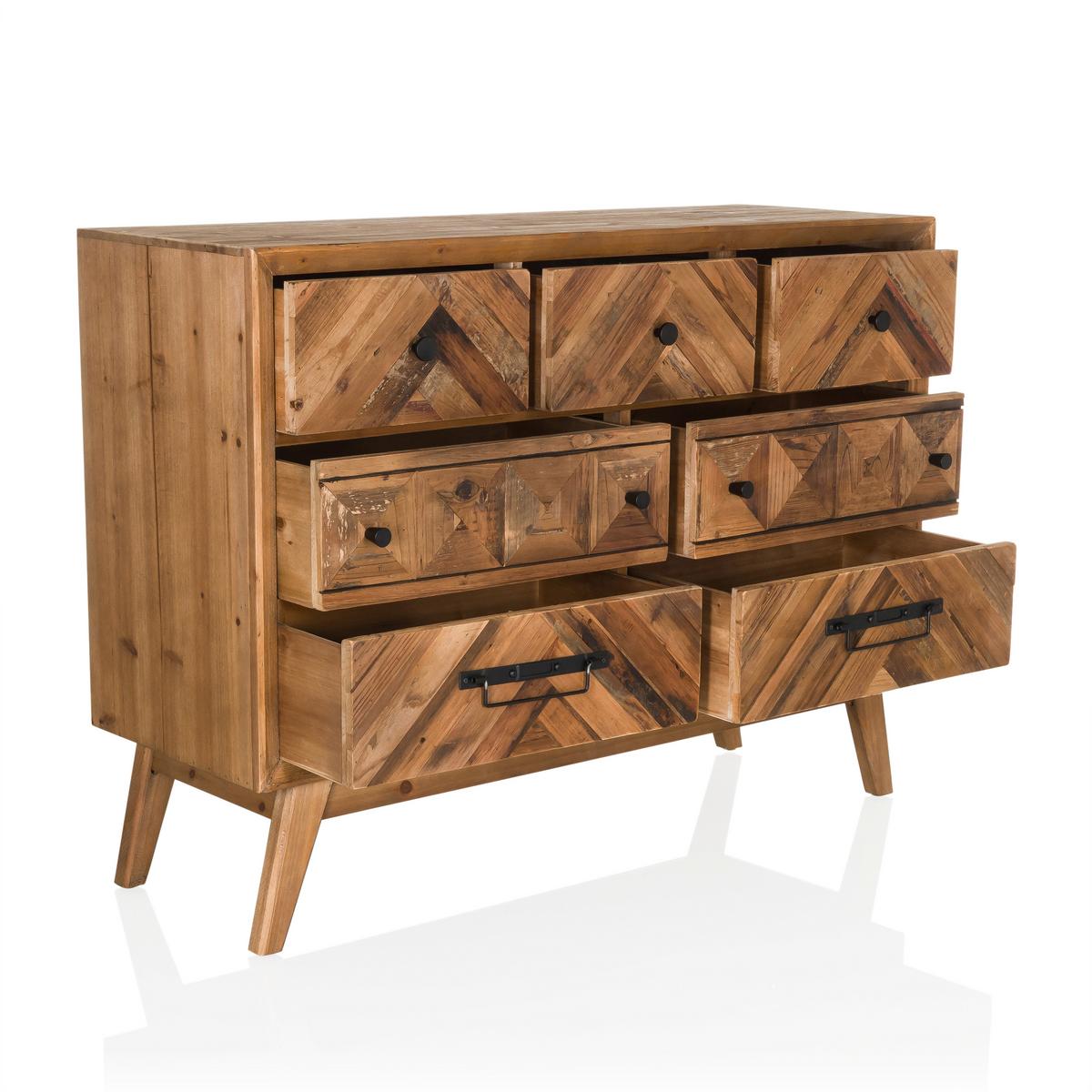 Sideboard Santjago Wood Xl Dunkelbraun B: 97 Cm - Dunkelbraun, MODERN, Holz (97/72/34cm) - MID.YOU