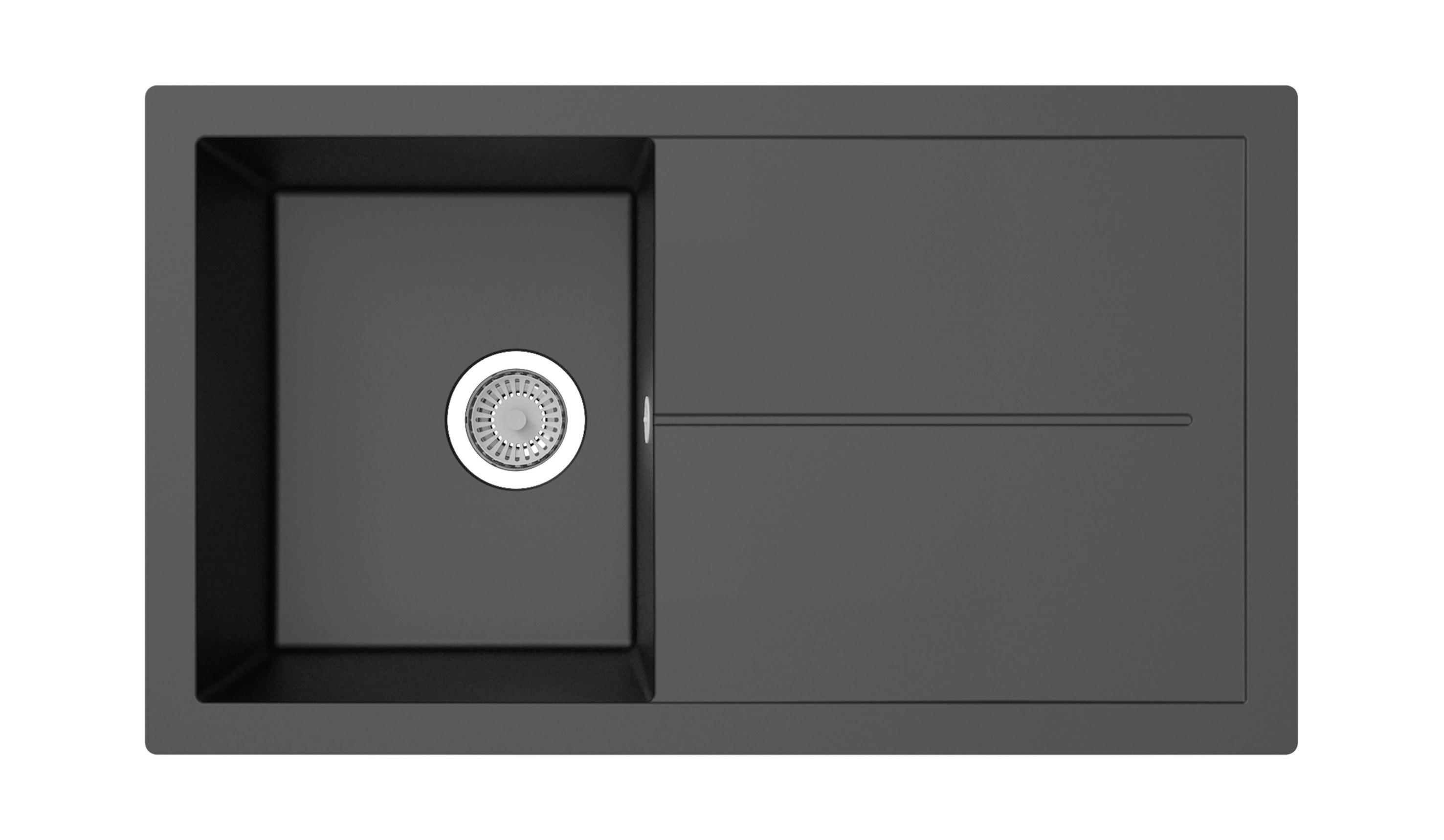 Spüle Cleveland Schwarz 86x21,4 Cm