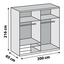 Schwebetürenschrank Level 36a B:200cm Eiche Dekor/ Spiegel - Eichefarben, MODERN, Holzwerkstoff (200/216/65cm) Schwebetürenschrank Level 36a B:200cm Eiche Dekor/ Spiegel - Eichefarben, MODERN, Holzwerkstoff (200/216/65cm)