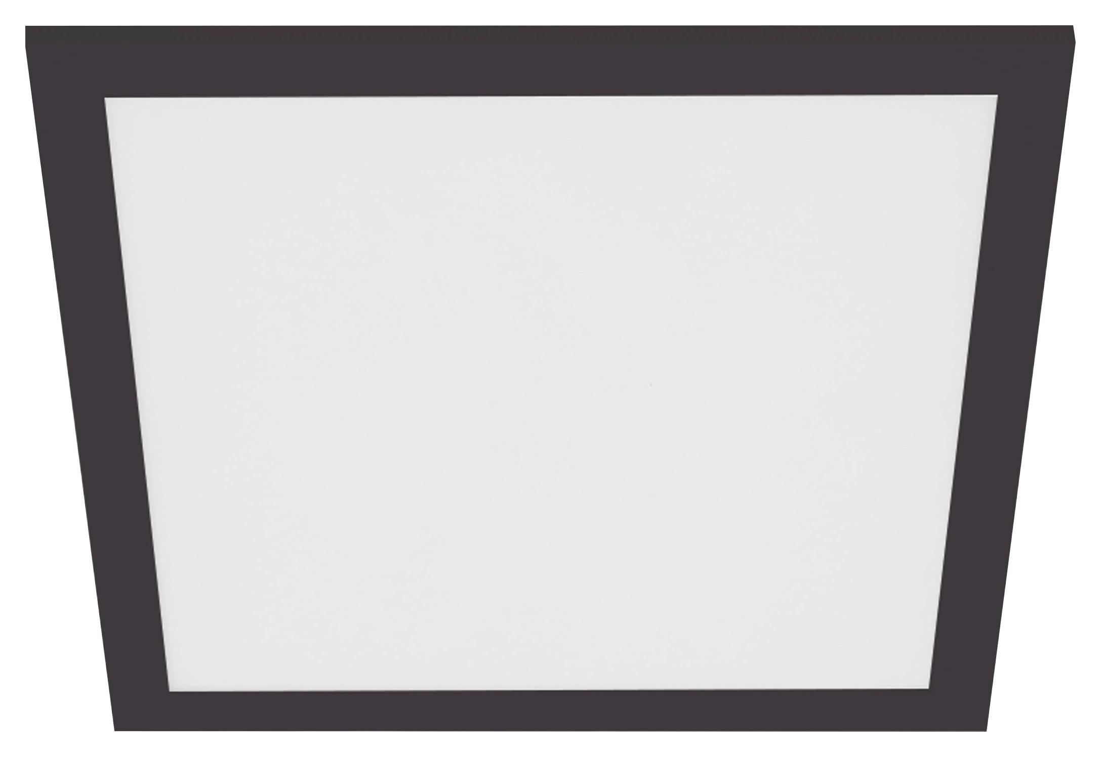 LED-Deckenleuchte Salobrena-Tw L: 30 cm mit Fernbedienung - Schwarz/Weiß, Basics, Kunststoff/Metall (30/30/5cm)