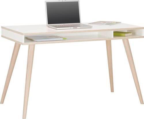 Íróasztal Billund - tölgyfa/fehér, Modern, faalapú anyag/fa (120/60/75cm) - MID.YOU