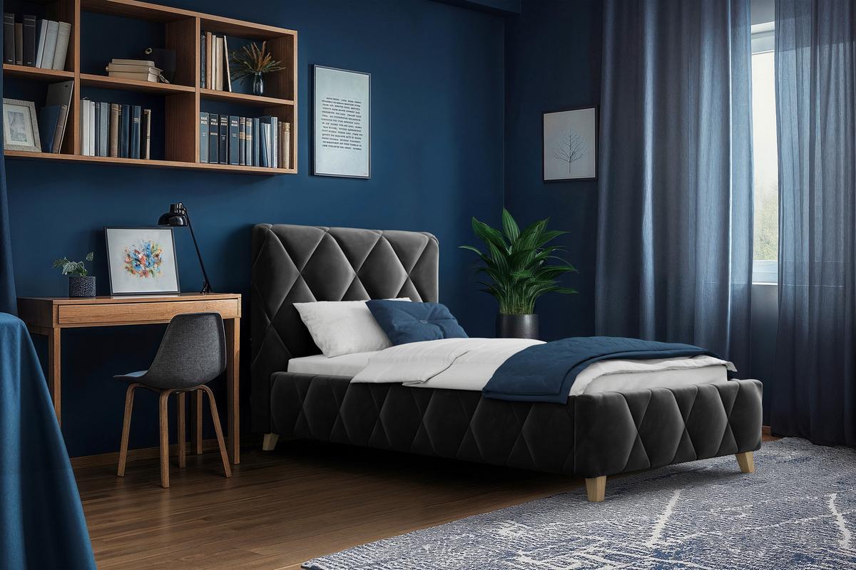 Polsterbett Trivio 100x200 cm Anthrazit - Anthrazit, MODERN, Holz/Holzwerkstoff (100/200cm) - MID.YOU