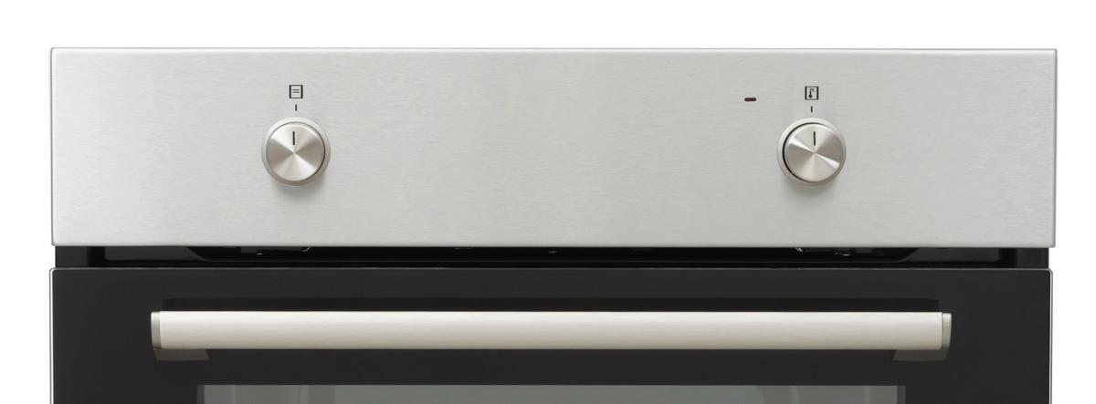 EINBAUHERD Edelstahlfarben B: 59,5cm - Edelstahlfarben, Metall (59,5/59,5/57cm) - Baytronic HandelsGmb