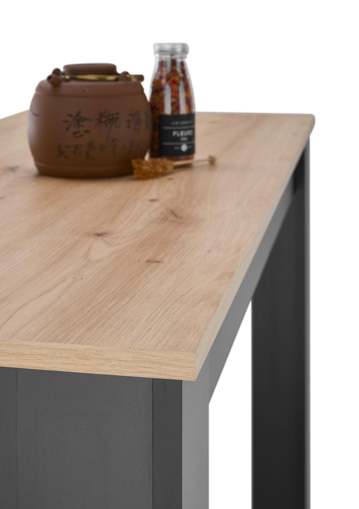 Bartisch Modesto - Schwarz/Eiche Artisan, MODERN, Holzwerkstoff (115/50/103cm) - MID.YOU