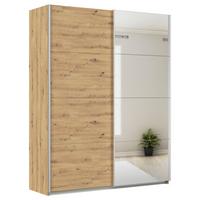 Tolóajtós Szekrény Feldkirch 181/229 Cm - Artisan tölgy/ezüstszínű, Modern, faalapú anyag (181/229/62cm)