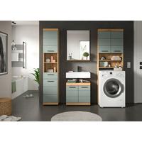 Badezimmer Scout Eiche Artisan Salbeigrün - Salbeigrün/Eiche Artisan, MODERN, Glas/Holzwerkstoff (180cm) - MID.YOU