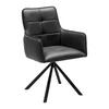 ŽIDLE S PODRUČKAMI VINCENT - černá, Moderní, kov/kůže (58/87/63cm) - Premium Living