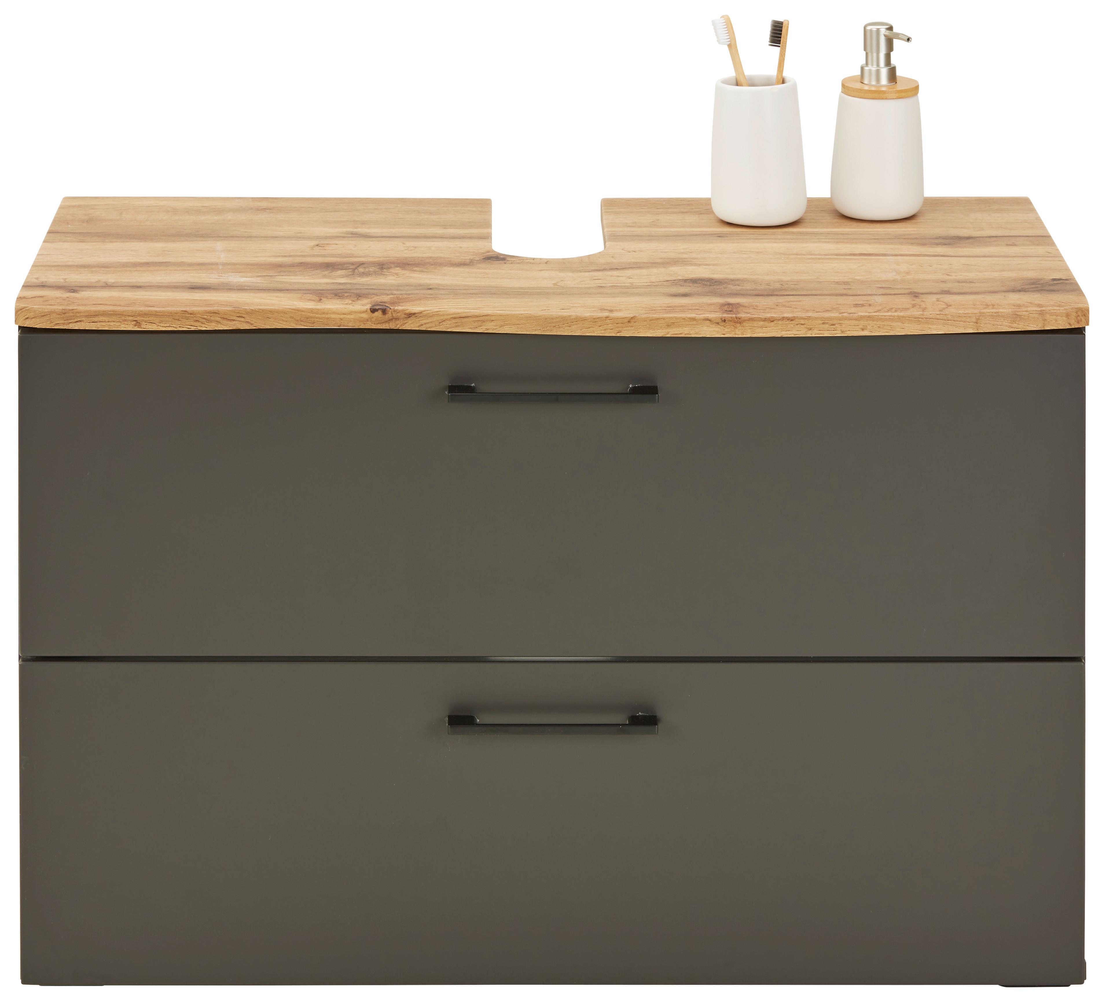 Skříňka pod umyvadlo Timber TIMBER -EXKLUSIV- - Moderní, kov/kompozitní dřevo (90/61/45cm) - Premium Living