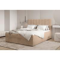 Boxbett Paris Lf: 160x200 Beige - Beige/Schwarz, MODERN, Holz/Kunststoff (160/200cm) - MID.YOU