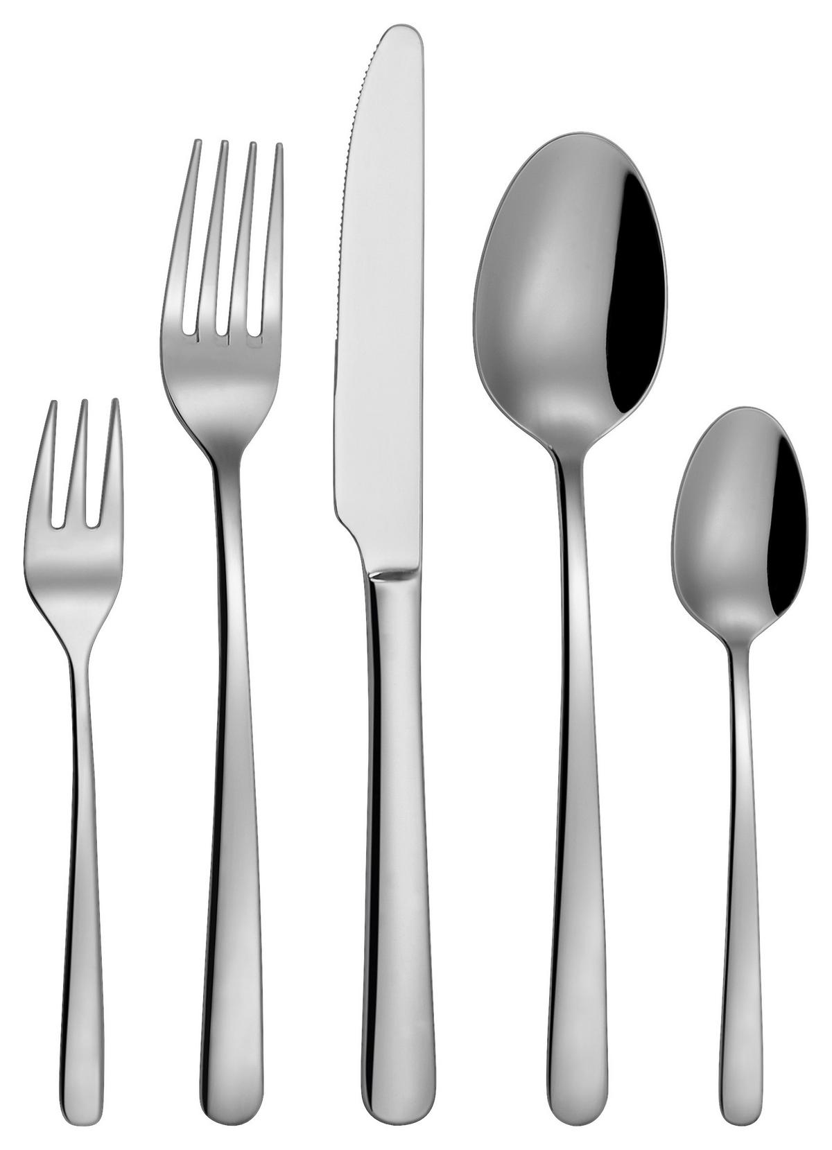 Besteckset Clemens - Edelstahlfarben, Basics, Metall - James Wood