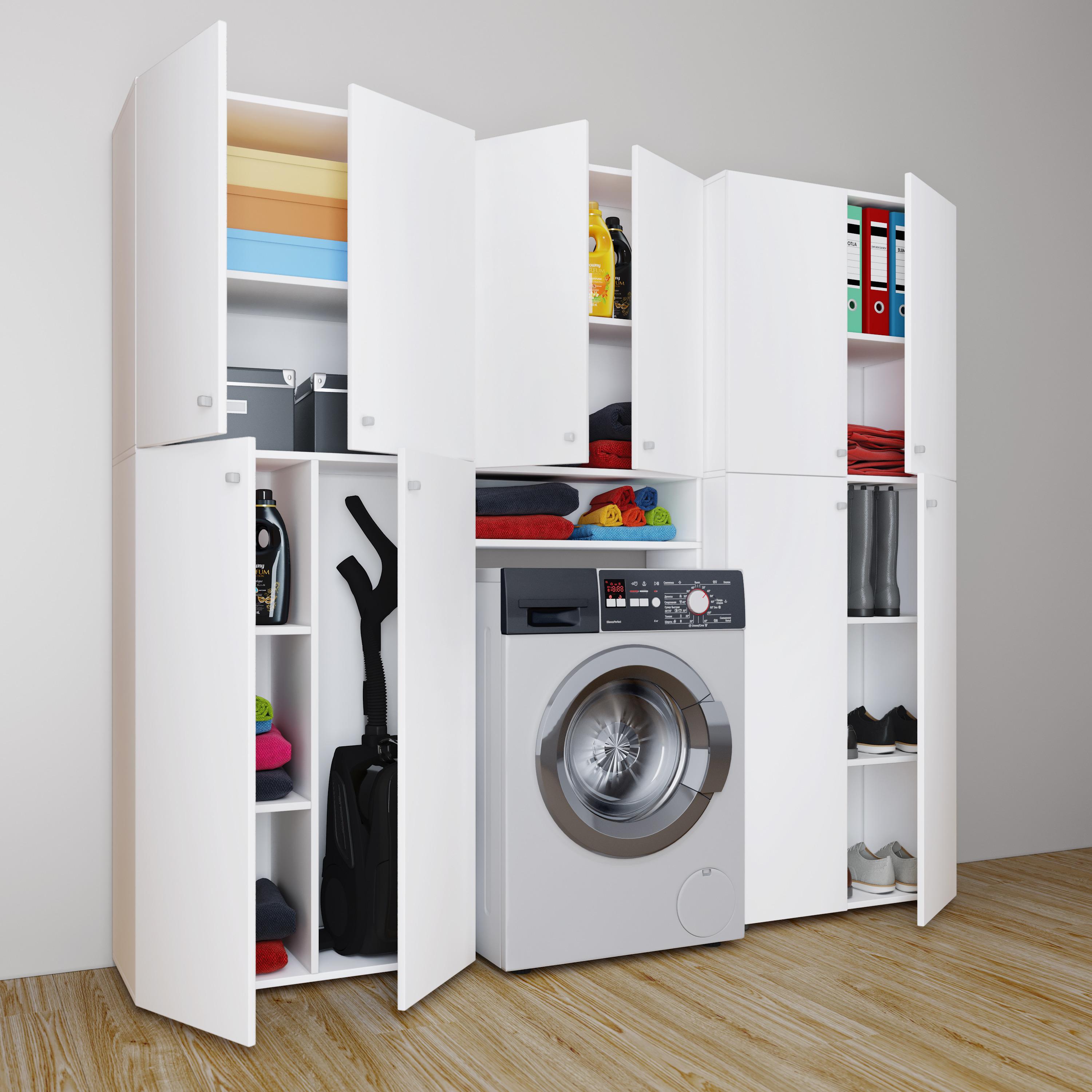 Mehrzweckschrank Lona Weiß BxH 70x182 cm - Weiß, KONVENTIONELL, Holzwerkstoff (70/182/37cm) - MID.YOU