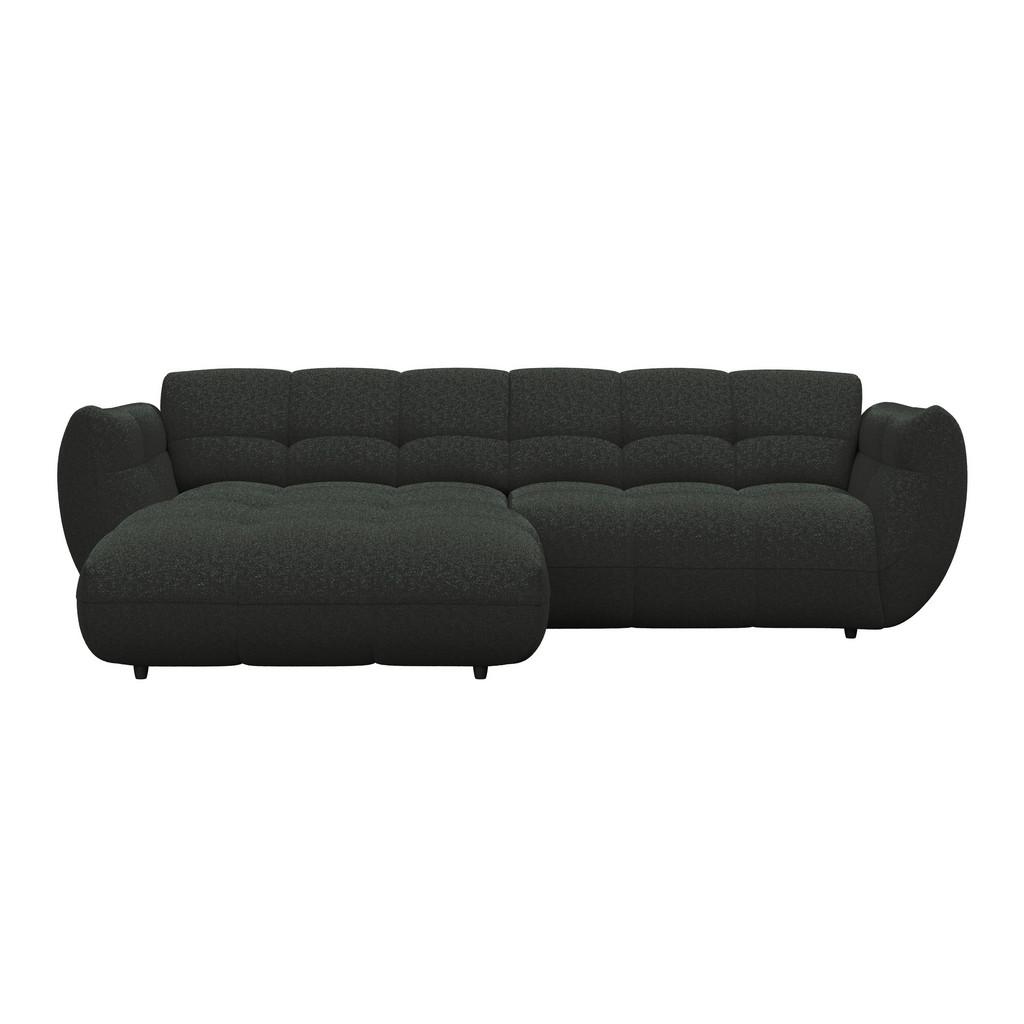 Ecksofa Panda Chenille dunkelgrün, 178x280cm