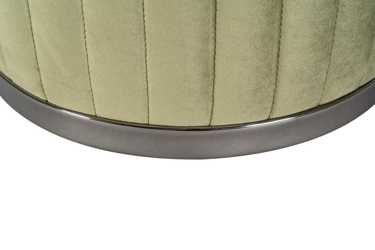 Hocker Doric 125 Grün/Graphitfarben D: 43 cm - Graphitfarben/Grün, Design, Textil (43/46cm) - Kayoom