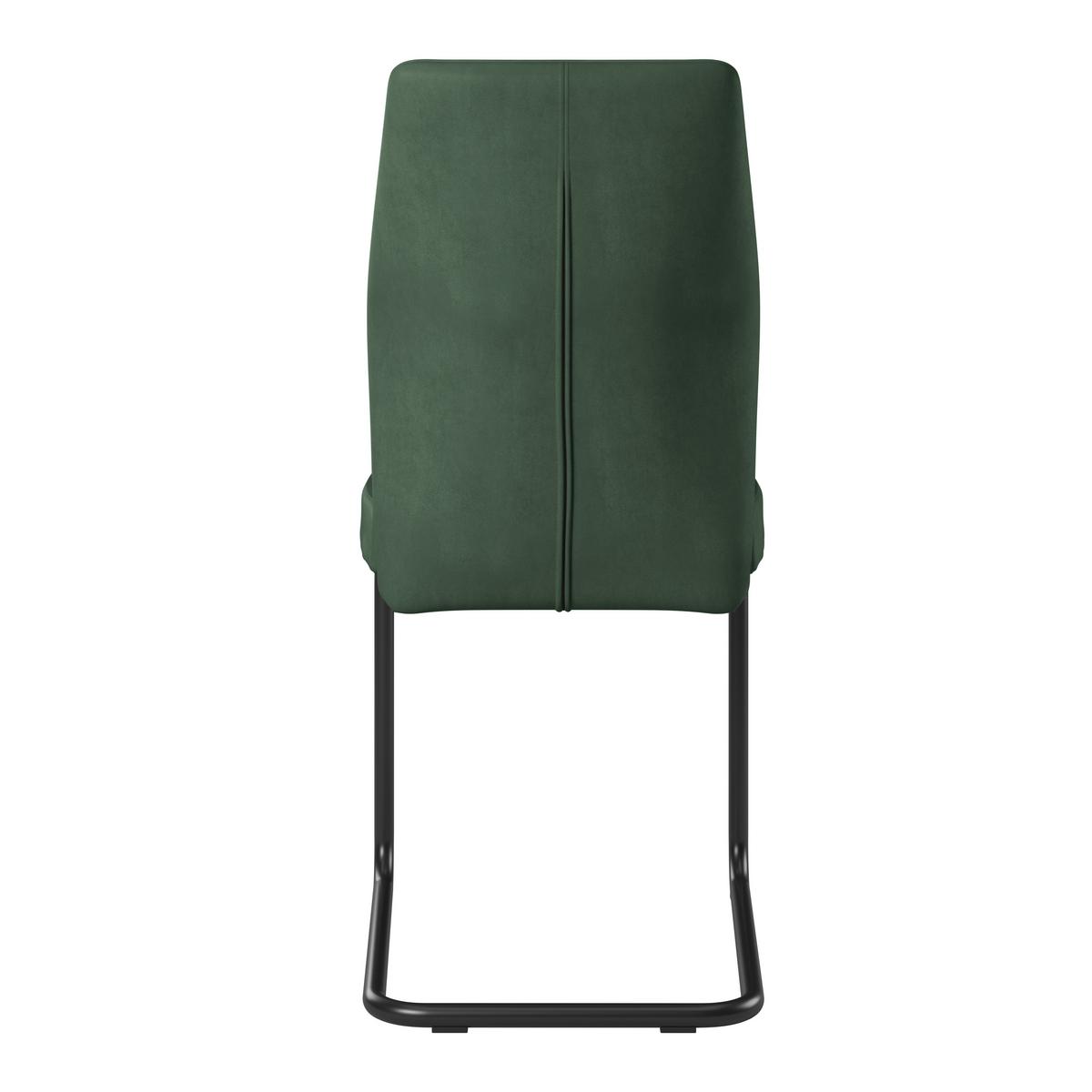 Stuhl Nina Velours Grün, B: 49 Cm - Grün, MODERN, Textil/Metall (44/98/60cm)