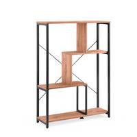Standregal Kalag Eco Schwarz/Eichefarben B: 80cm - Eichefarben/Schwarz, MODERN, Holzwerkstoff (80/110/24cm) - MID.YOU