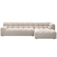 Ecksofa Allure Naturfarben S: 324x165cm - Schwarz/Naturfarben, Design, Textil (324/165cm) - Livetastic