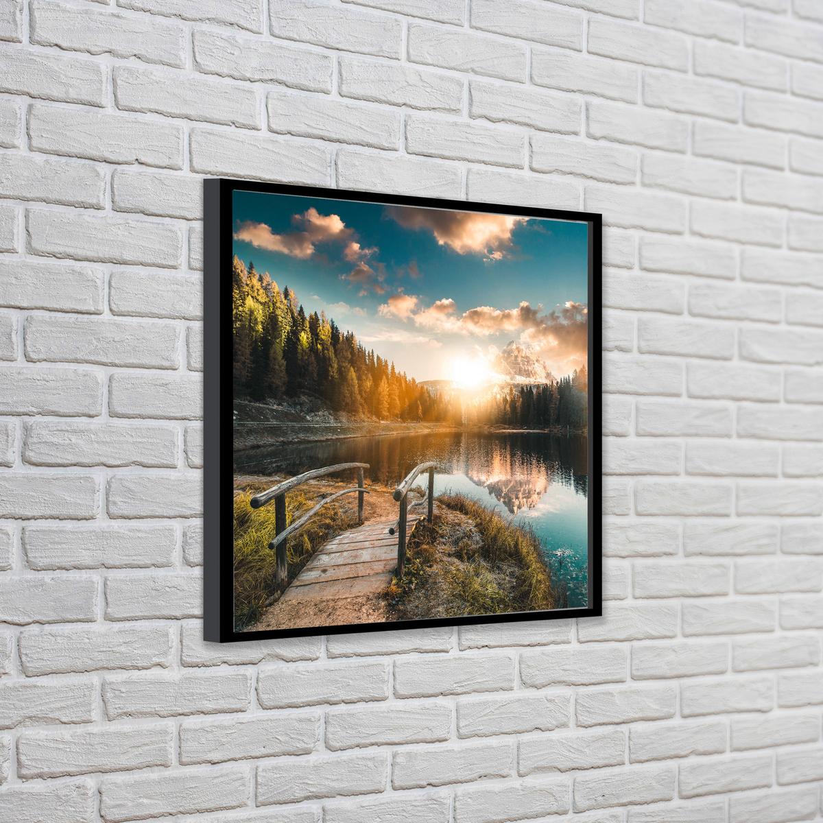 OBRAZ VOUS II - černá/vícebarevná, kompozitní dřevo (30/30cm) - Modern Living