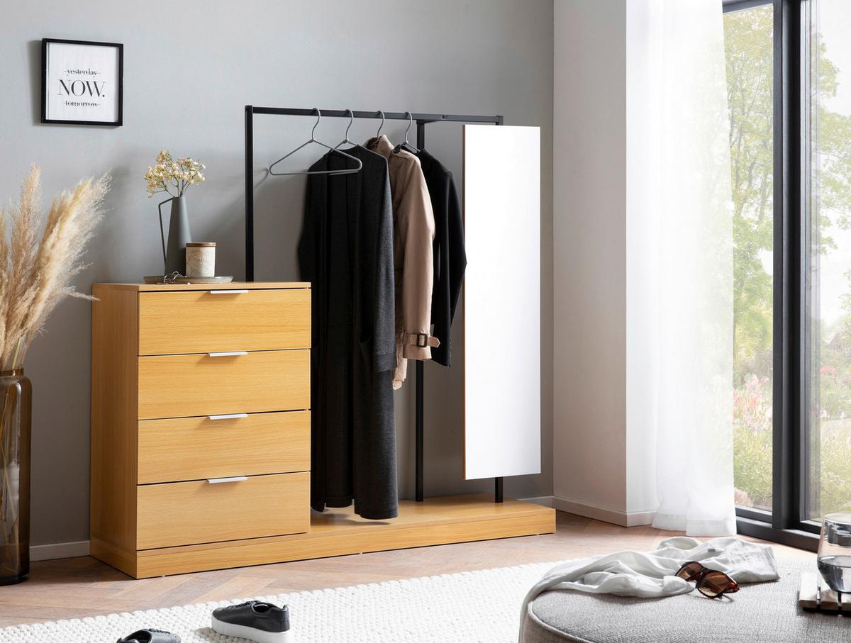 Šatna WL6.902 - barvy dubu, Design, kompozitní dřevo (145/138/40,5cm) - Livetastic