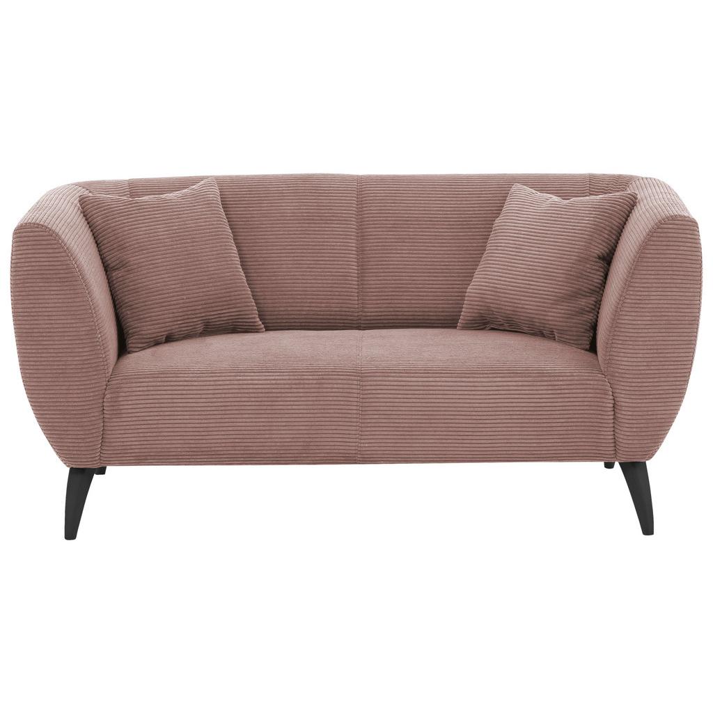 2-Sitzer-Sofa Colori Rosa Rücken echt