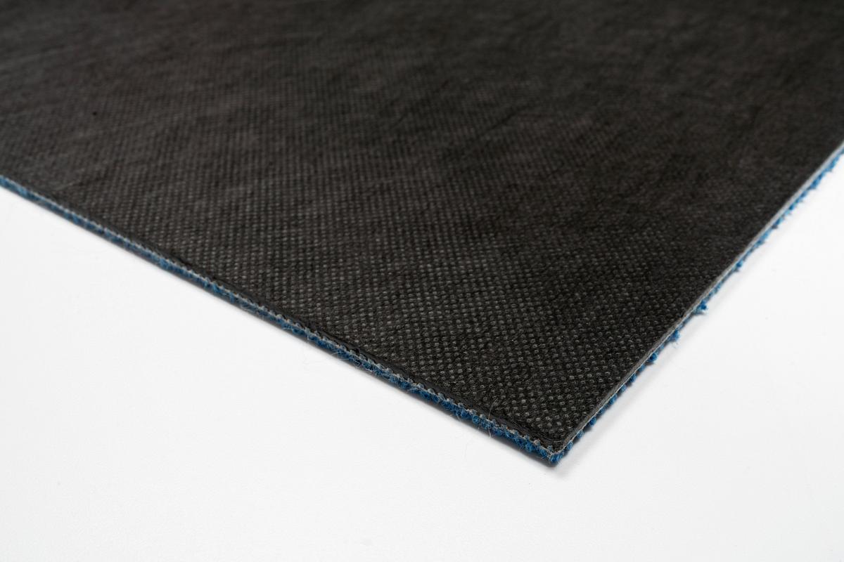 Teppichfliese Blau Mustang 50x50 cm Florhöhe 3 mm - Blau, Basics, Textil (50/50cm)