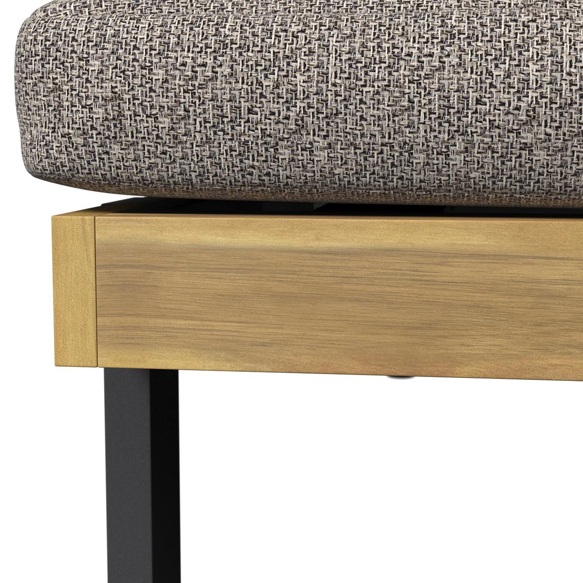 ZÁHRADNÉ LEŽADLO ELENYI - sivá, Modern, kov/drevo (200cm) - Bessagi Garden