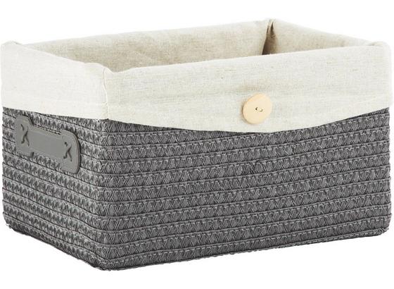 Regálový Košík 'denise' - S - sivá, Romantický / Vidiecky, textil/plast (29/17/21cm) - Mömax modern living Regálový Košík 'denise' - S - sivá, Romantický / Vidiecky, textil/plast (29/17/21cm) - Mömax modern living
