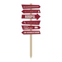 DEKOBANNER TIMO - Rot/Weiß, Basics, Holz (33/28/80cm)
