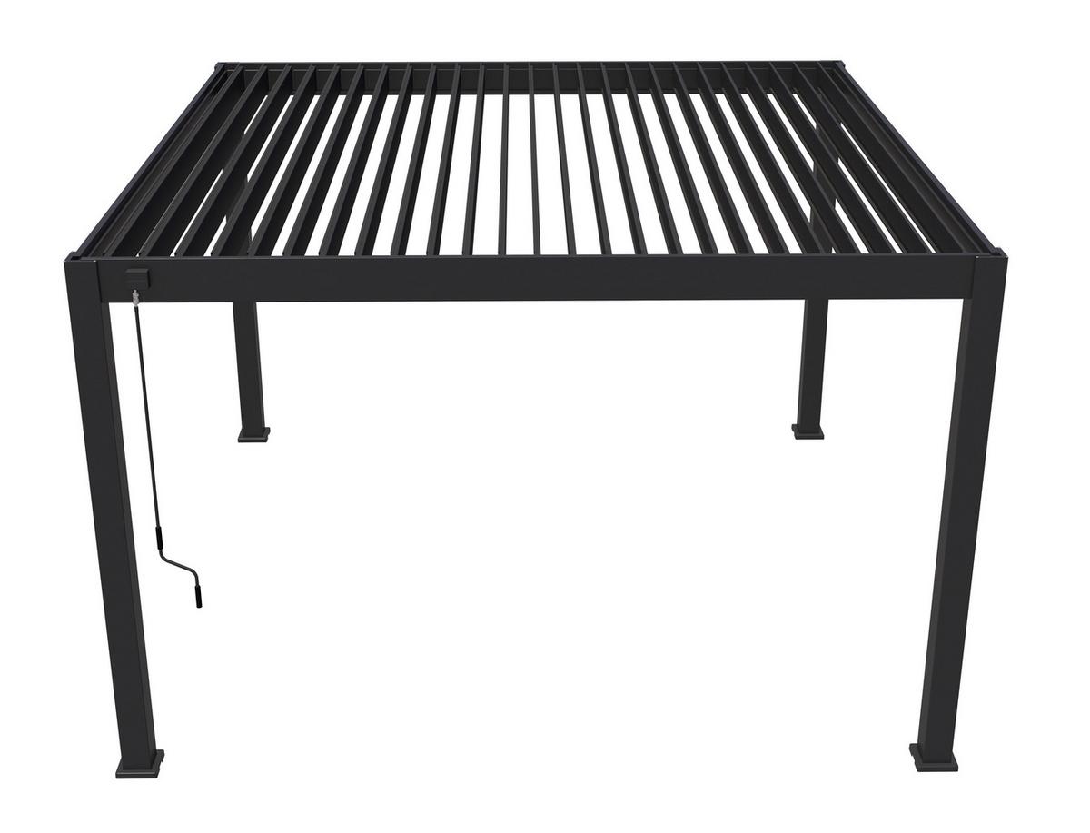 Pavillon Deluxe Plus 400x400cm Wetterfest, Gartenpavillon - Anthrazit, Basics, Metall (400/255/400cm) - WEIDE