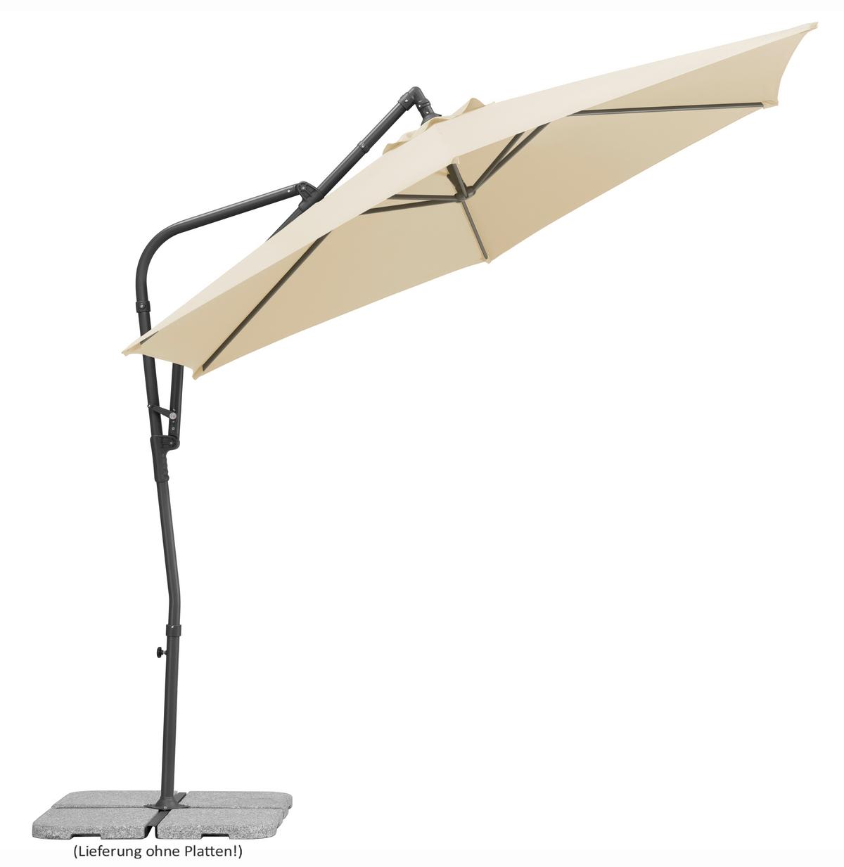 Ampelschirm 278x263x300 cm Naturfarben - Anthrazit/Naturfarben, Basics, Textil/Metall (278/263/300cm) - Schneider