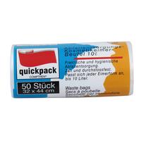 Szemeteszsák 10 Liter - fehér, Konventionell, műanyag - Quick Pack