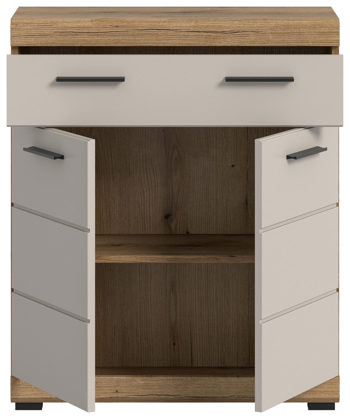 Midischrank Scout Kaschmir/naturfarben B: 74 Cm - Kaschmir/Schwarz, MODERN, Holzwerkstoff (74/88/31cm) - MID.YOU